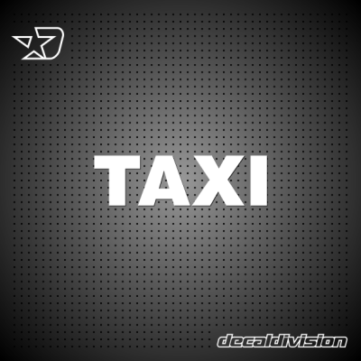 Taxi Lettering Sticker